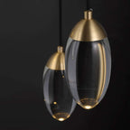 luxury brass crystal pendant lamp