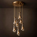 Modern Rain drop Crystal Round Chandelier