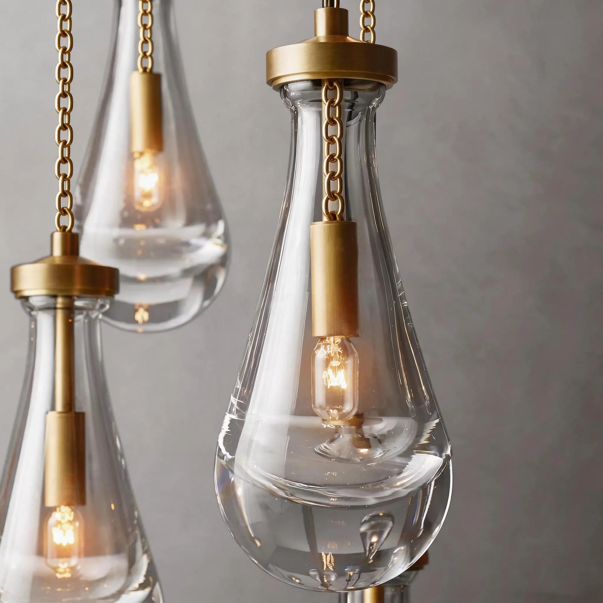 Modern Rain drop Crystal Round Chandelier - View 4