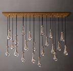 modern raindrop crystal rectangular chandelier