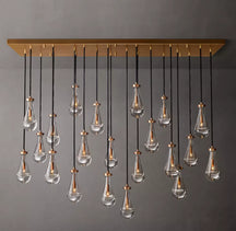 modern raindrop crystal rectangular chandelier