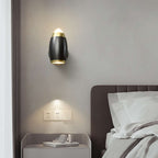 black and brass wall lamp