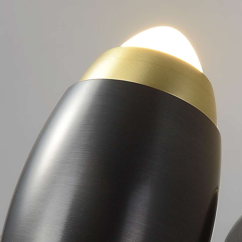 matte brass wall light