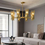 contemporary brass wall chandelier