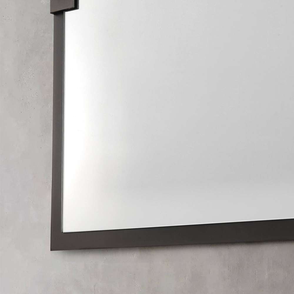 modern black steel mirror