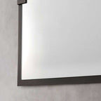 modern black steel mirror