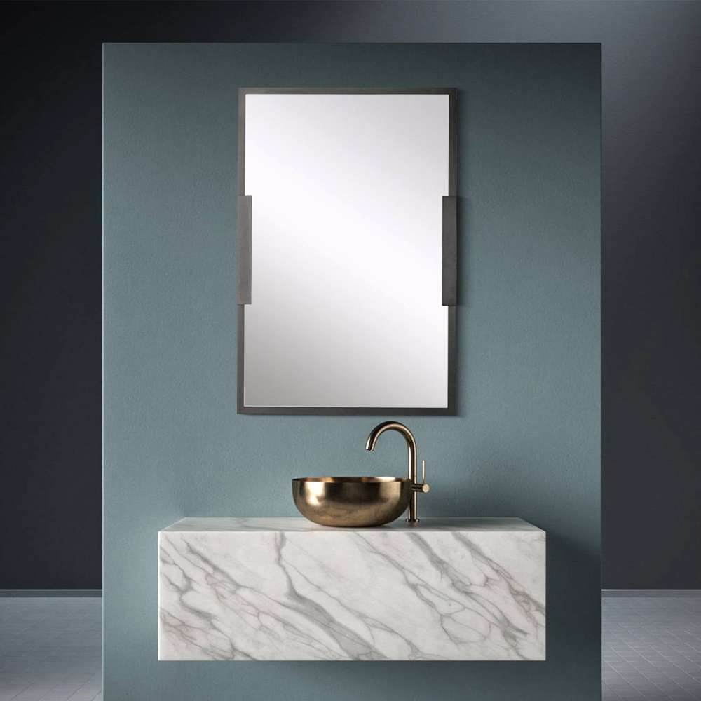 steel square shape mirror