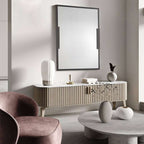 mirrors with black steel frame
