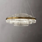 modern tiered crystal led chandelier