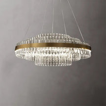 modern tiered crystal led chandelier