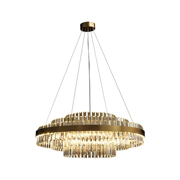 modern tiered crystal led chandelier