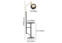 floor lamp with shelves