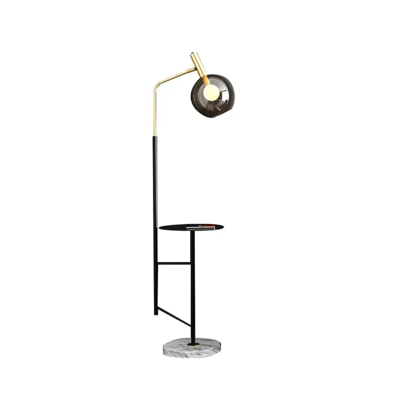 smoky gray glass globe shade