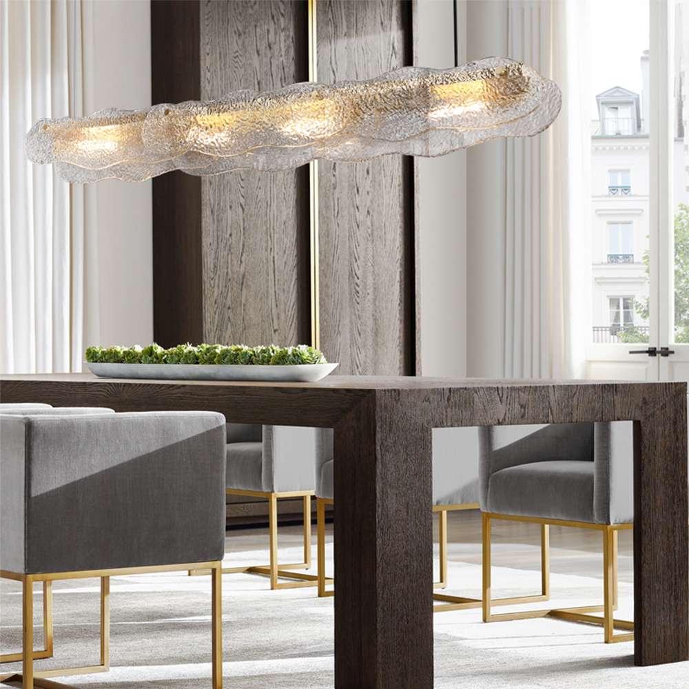 glass island pendant light
