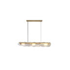 sleek modern glass chandelier