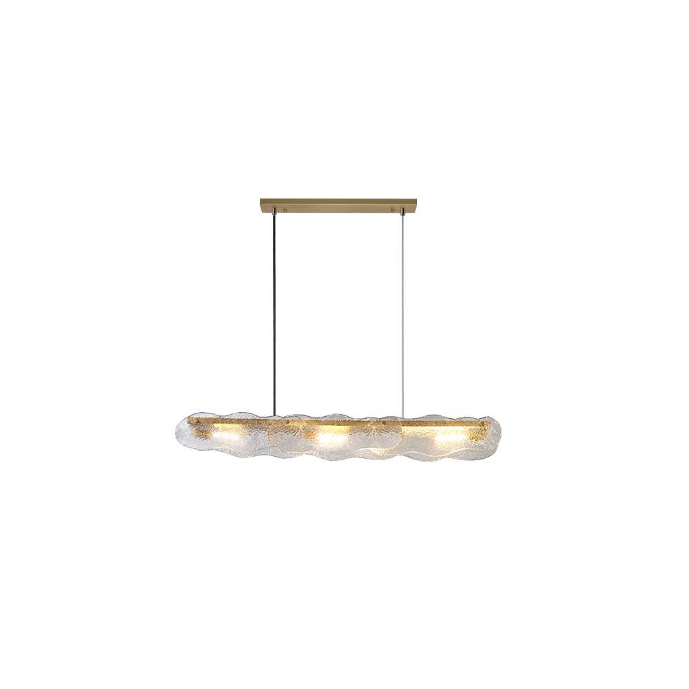 sleek modern glass chandelier