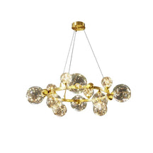 gold glass globe led chandelier
