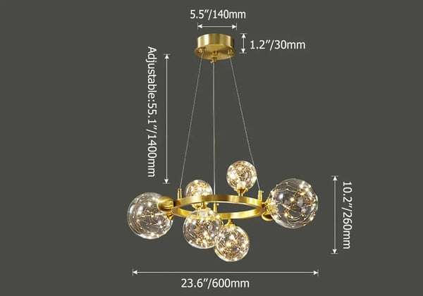 molecular led chandelier