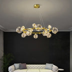 glass led chandelier