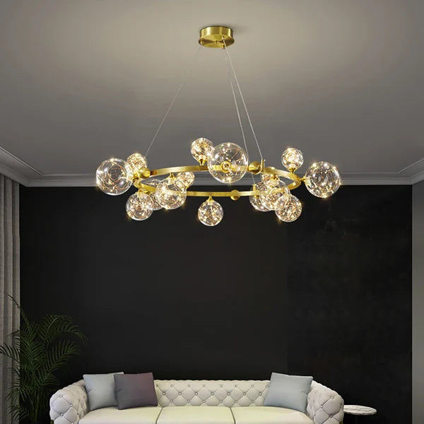 glass led chandelier