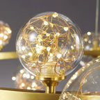 molecular gold glass globe chandelier