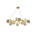 molecular gold globe led chandelier