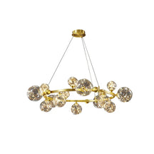 molecular gold globe led chandelier
