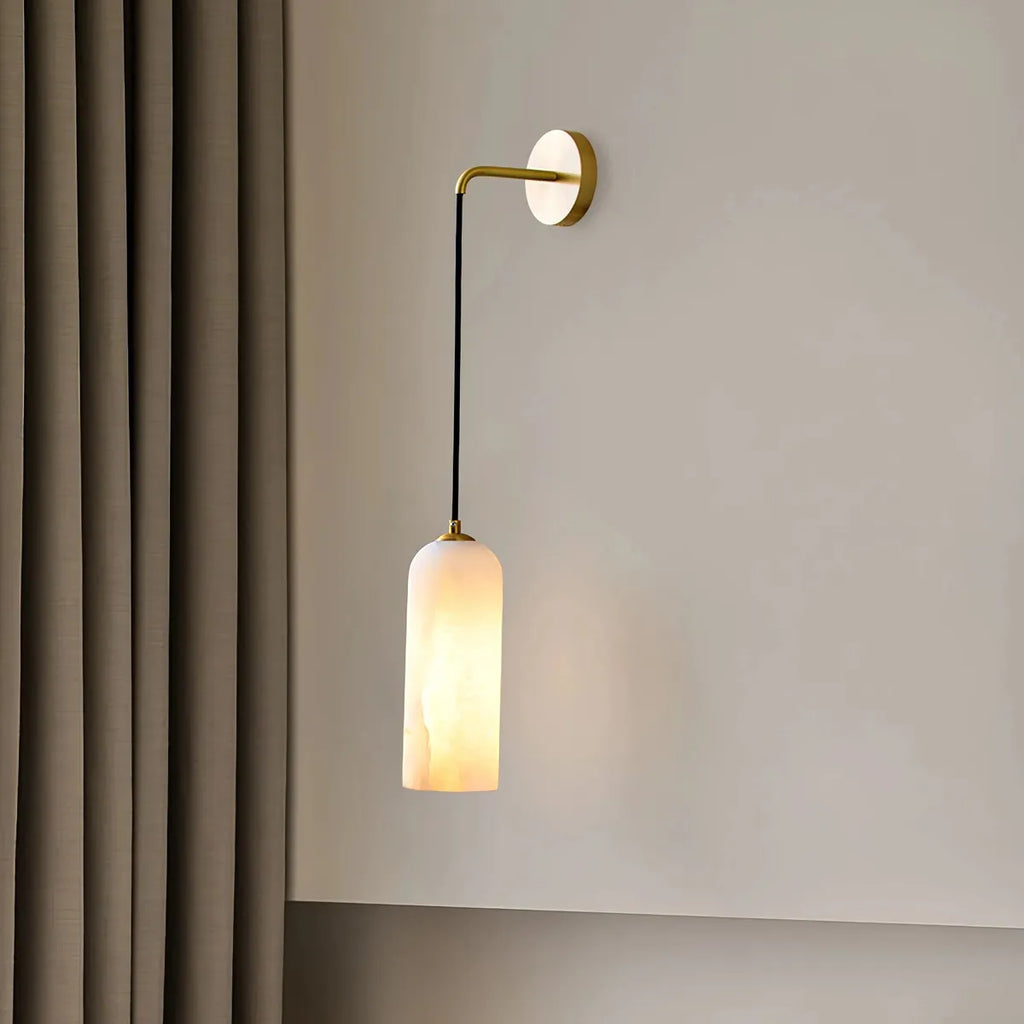 Monty Alabaster Wall Lamp | Architectural Wall Fixture for Refined Spaces - View 4