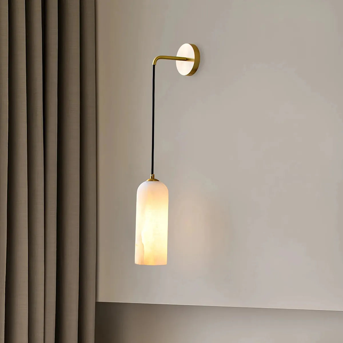 Monty Alabaster Wall Lamp | Architectural Wall Fixture for Refined Spaces - View 4
