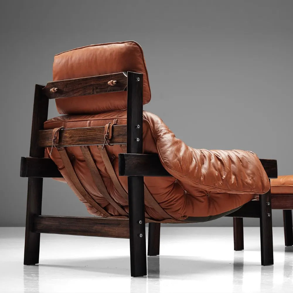 Mp-41 Lounge Chair Mid Century Modern Leather Accent Chair