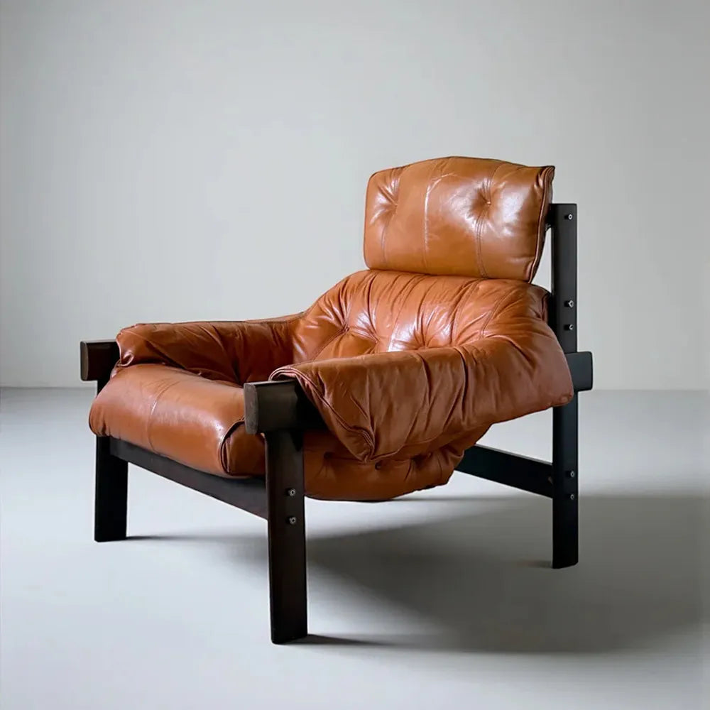 Mp-41 Lounge Chair Mid Century Modern Leather Accent Chair