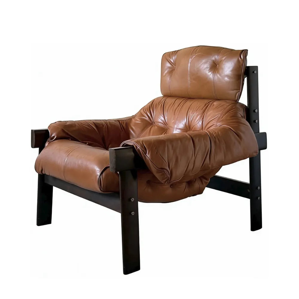 Mp-41 Lounge Chair Mid Century Modern Leather Accent Chair
