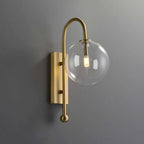 clear brass wall lighting