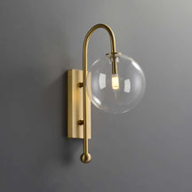 clear brass wall lighting