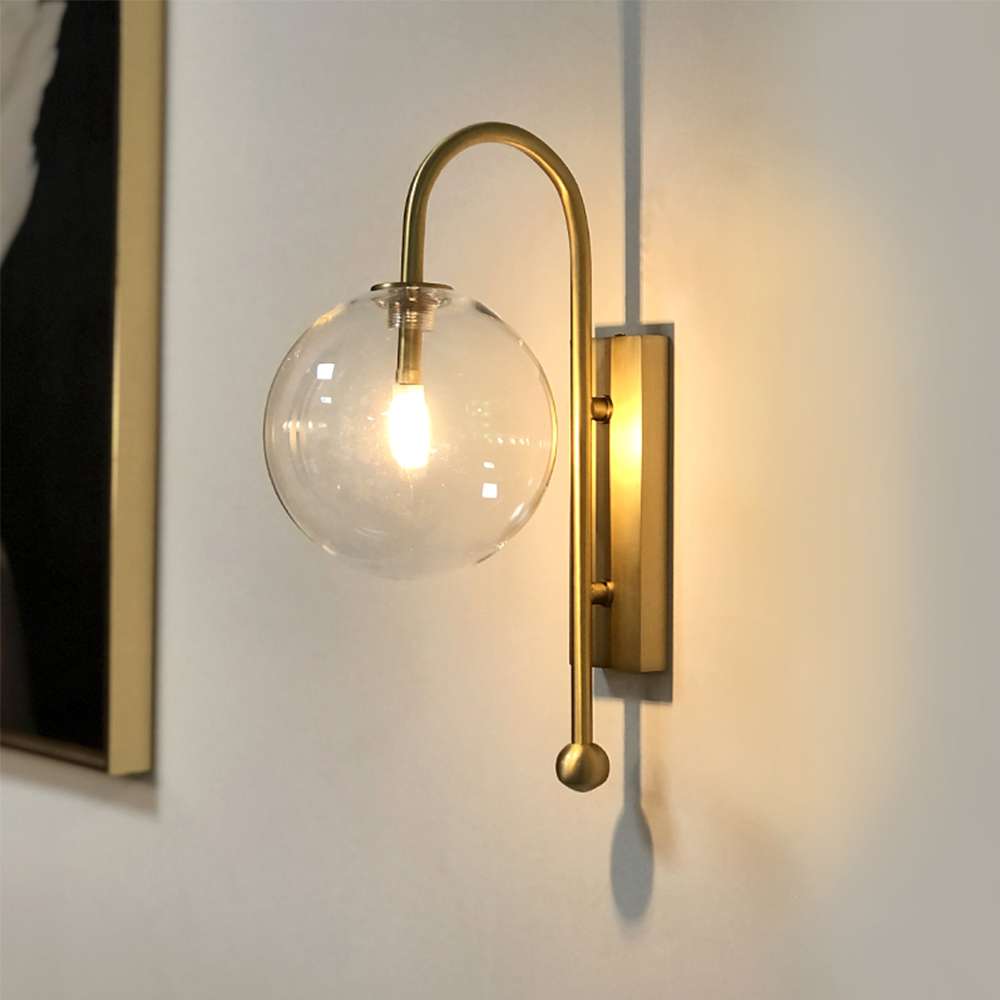naples brass wall sconce
