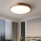 wood round led ceiling light