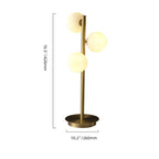 brass frame 3-light lamp