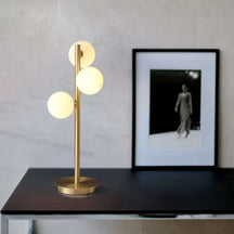 brass frame table lamp
