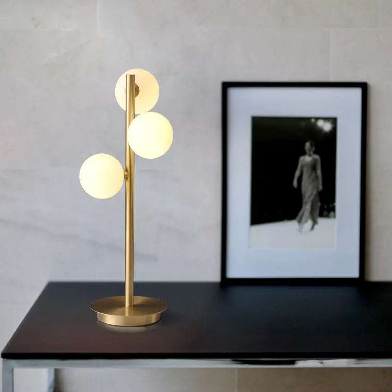 brass frame table lamp