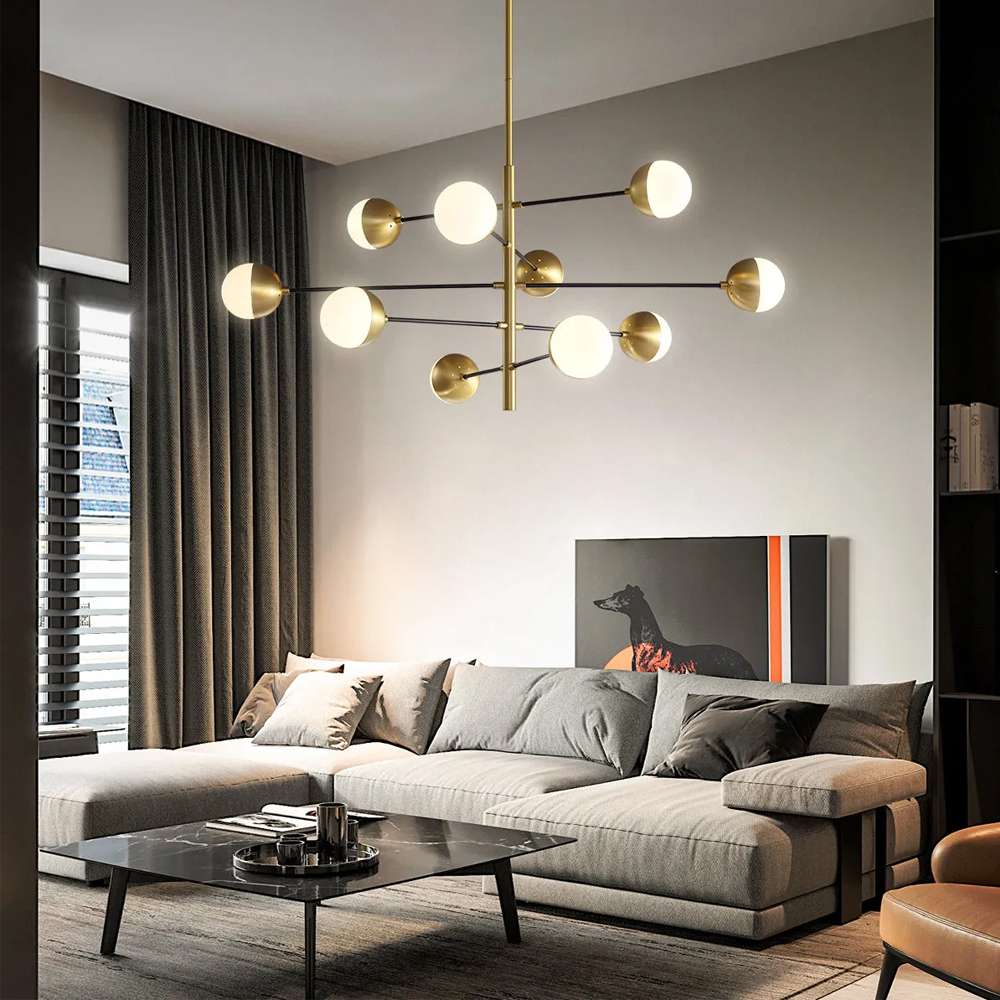 matteo glass globe chandelier