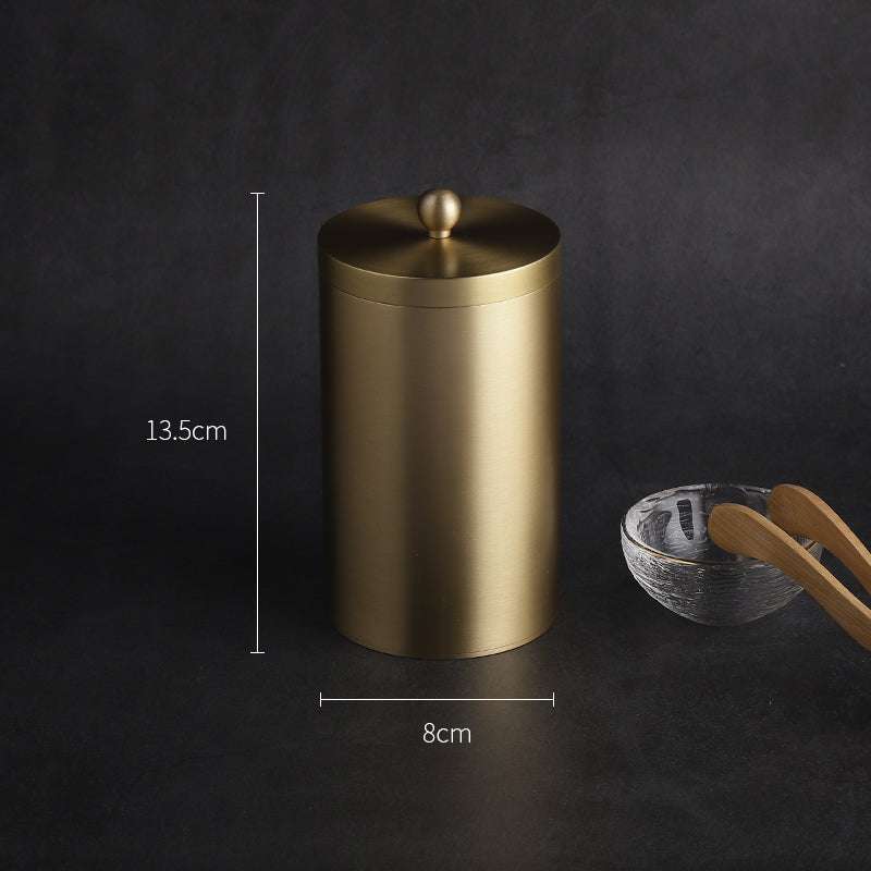 all brass tea container