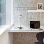 minimalist gold glass lamp