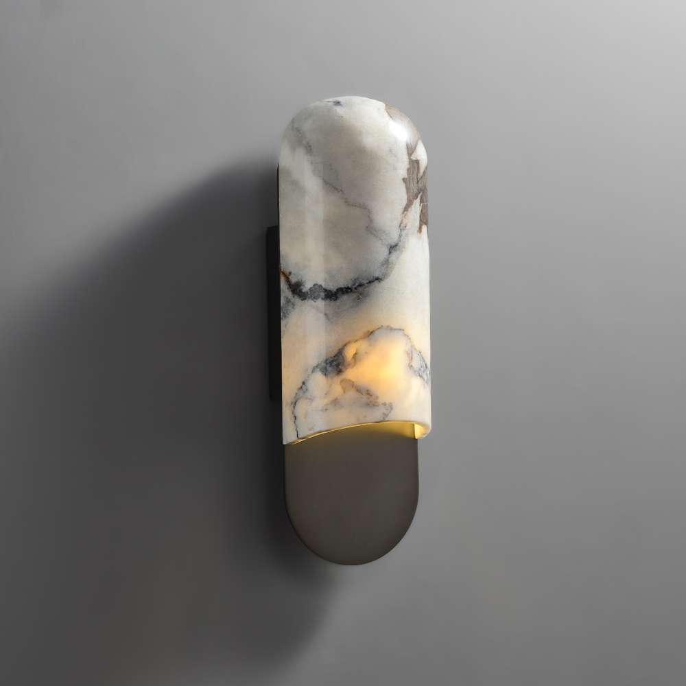 sconce with alabaster shade