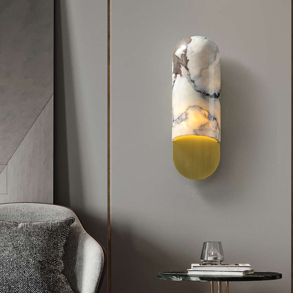 faux alabaster wall light