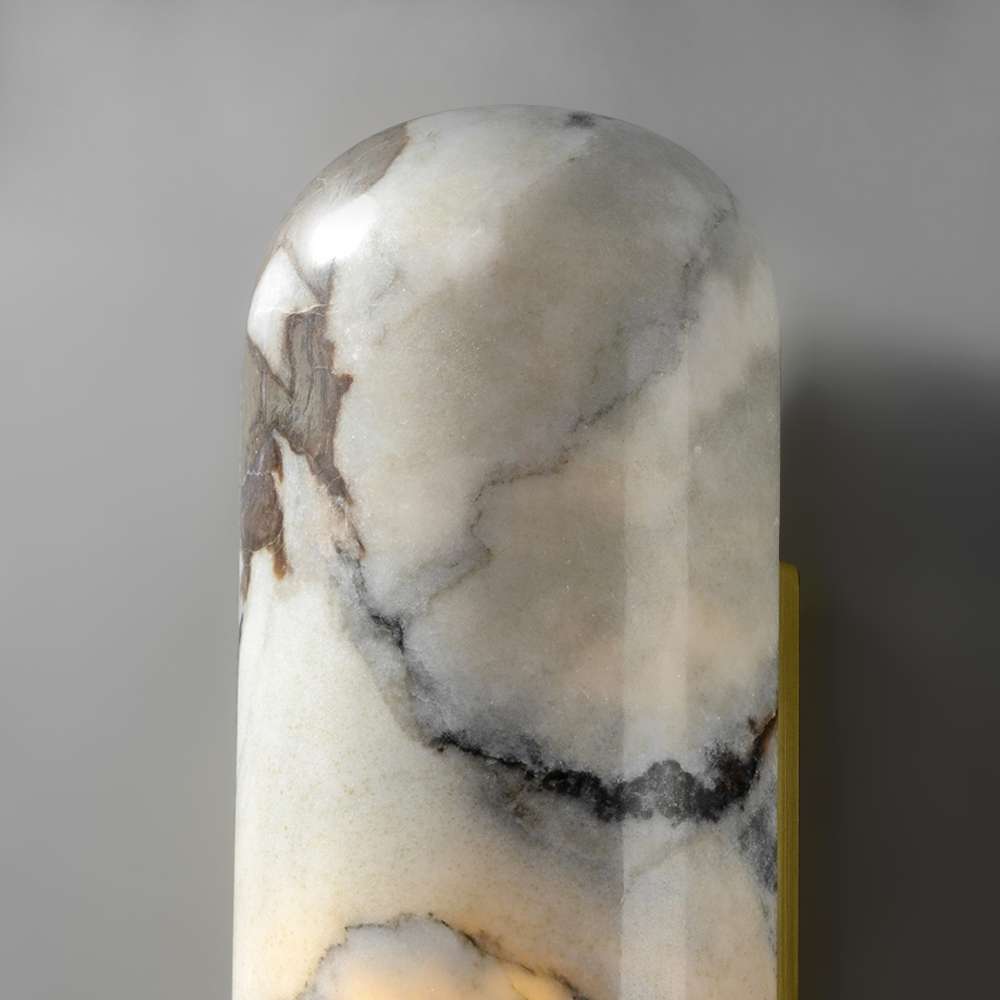 modern alabaster look wall sconce