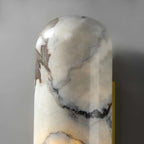 modern alabaster look wall sconce
