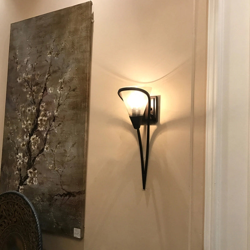black olympia sconce