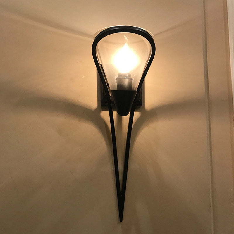 black olympia 1 light sconce