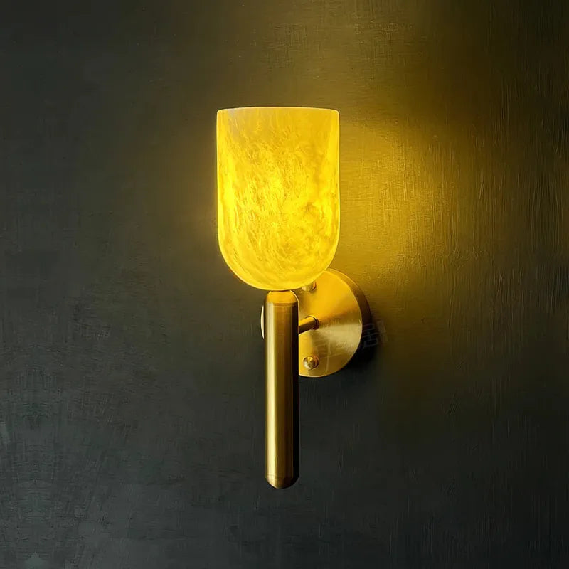 Omo Alabaster Wall Lamp | Minimalist Wall Lighting for Contemporary Interiors - View 3