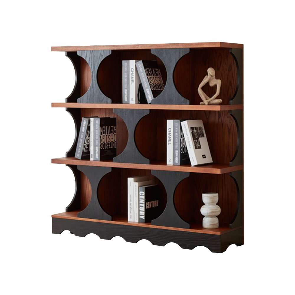 wood bookshelves